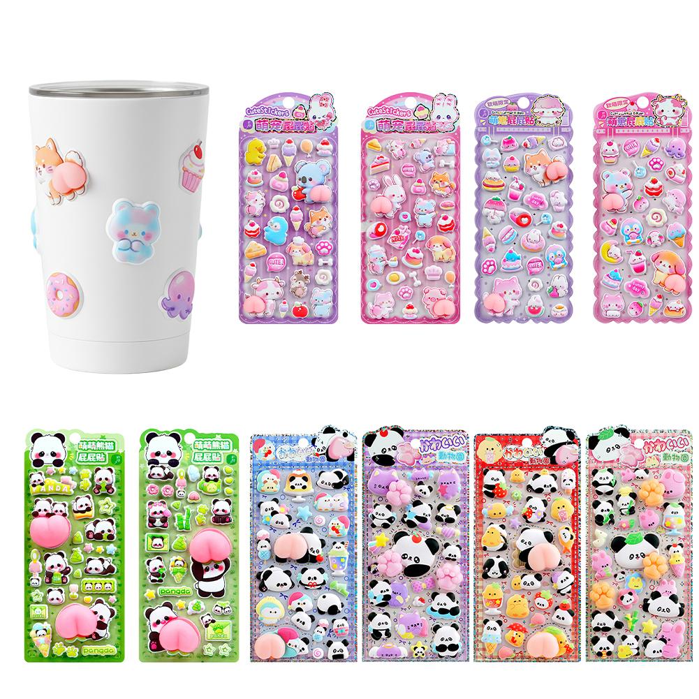 Phone Cases Rubber - Sevimli 3D Panda Karikatür Stres Giderici