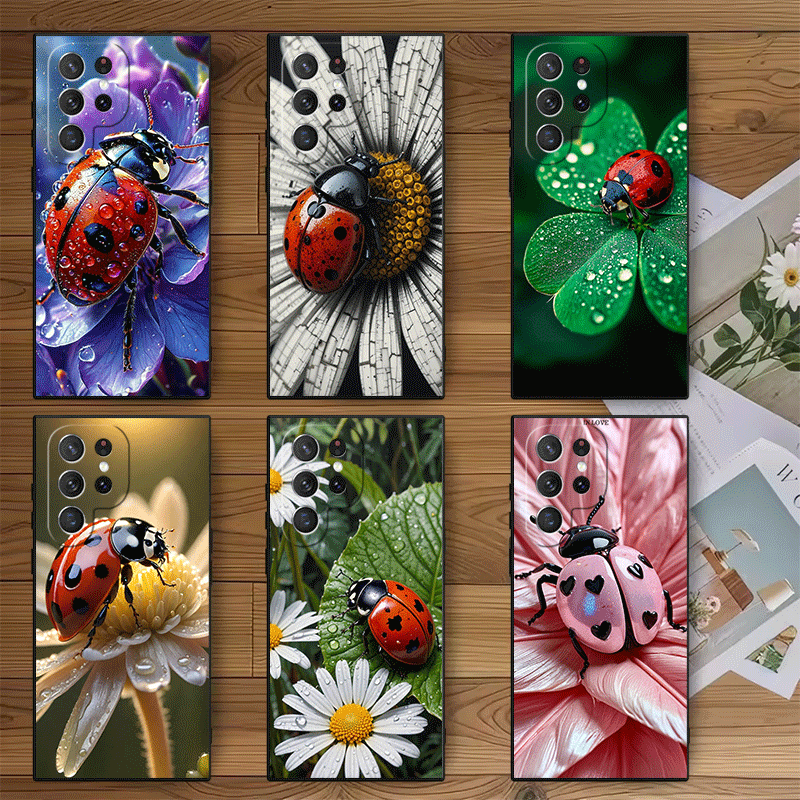 Phone Cases Shein - Yedi Benekli Kırmızı Uğur Böceği Yumuşak