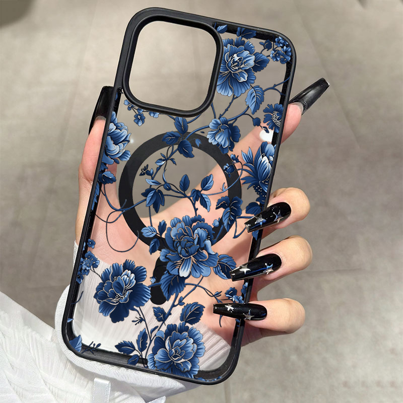 Lüks Vintage Mavi Çiçek Desenl - Phone Cases Luxury incelemesi ve fiyatı