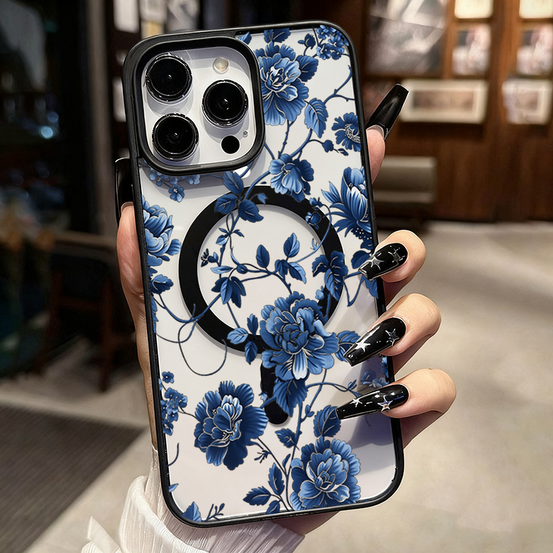 Lüks Vintage Mavi Çiçek Desenl - Phone Cases Luxury incelemesi ve fiyatı