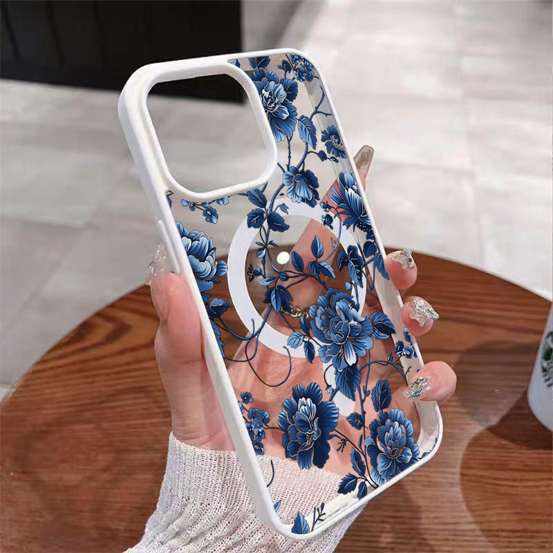 Lüks Vintage Mavi Çiçek Desenl - Phone Cases Luxury incelemesi ve fiyatı