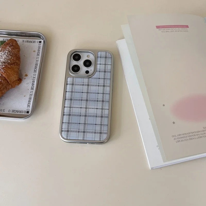 Kore Tarzı Epoksi Mavi Ekose D - Phone Cases Y2K incelemesi ve fiyatı