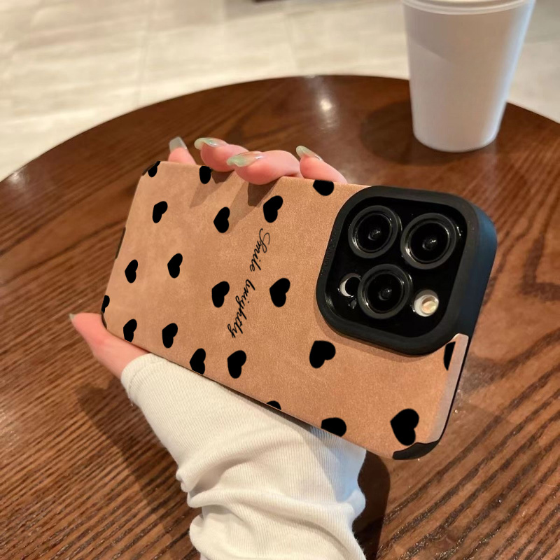 Yeni Lüks Siyah Kalp Desenli T - Phone Cases Luxury incelemesi ve fiyatı