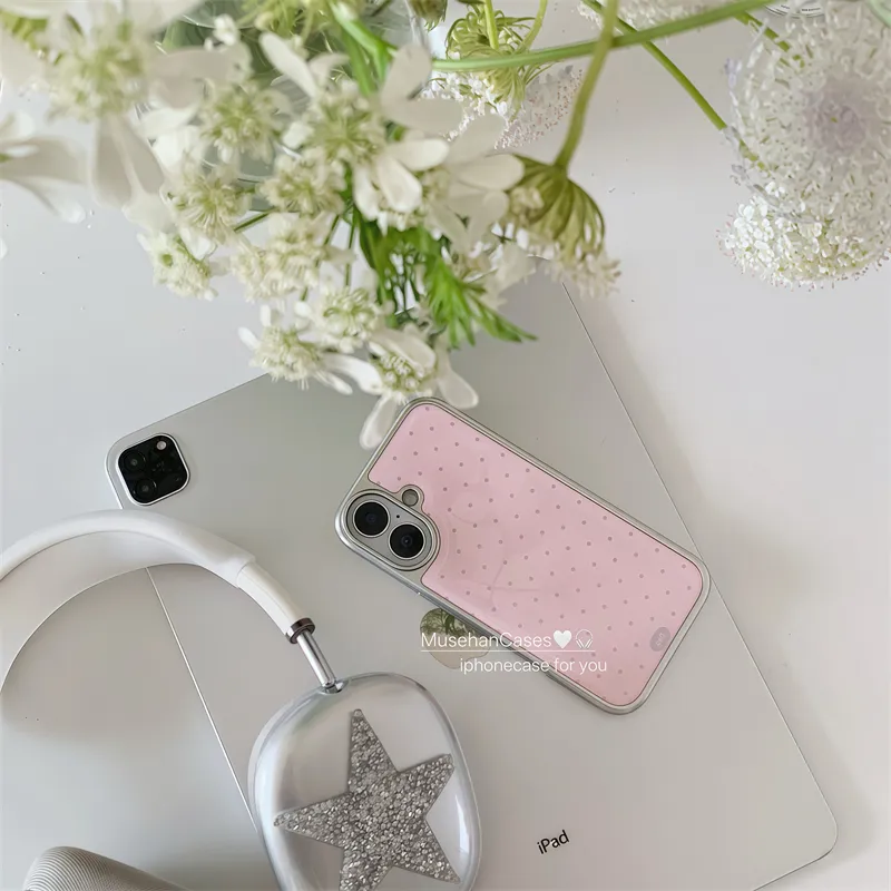 Kore Tarzı Krem Pembe Puantiye - Phone Cases Y2K incelemesi ve fiyatı