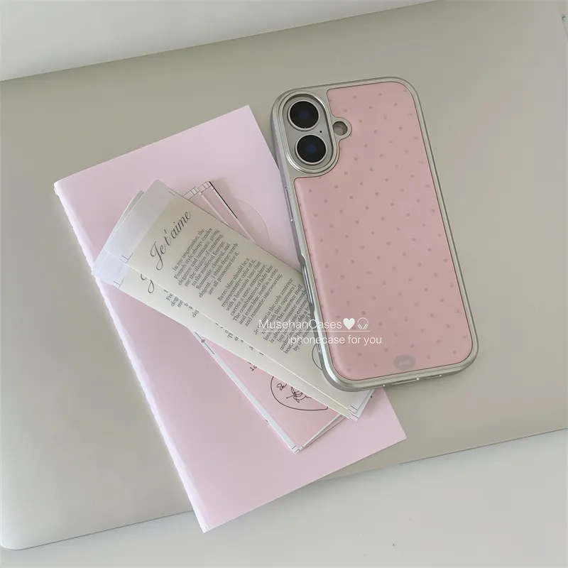 Kore Tarzı Krem Pembe Puantiye - Phone Cases Y2K incelemesi ve fiyatı