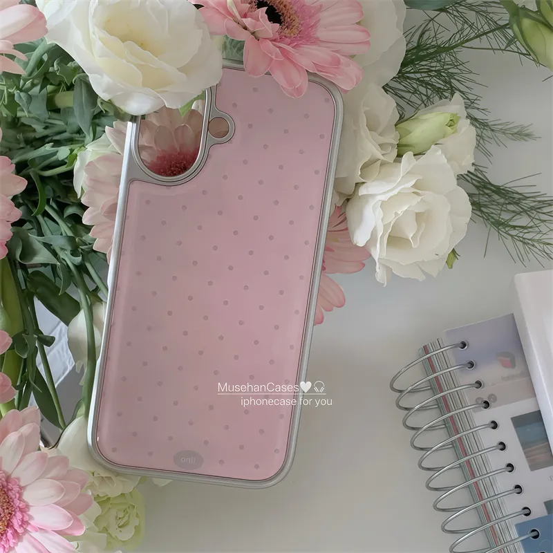Kore Tarzı Krem Pembe Puantiye - Phone Cases Y2K incelemesi ve fiyatı