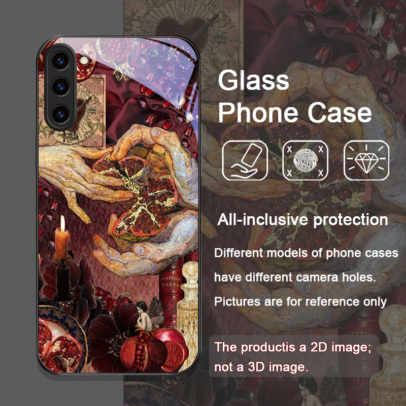 Lüks Nar Çiçeği Desenli Temper - Phone Cases Luxury incelemesi ve fiyatı